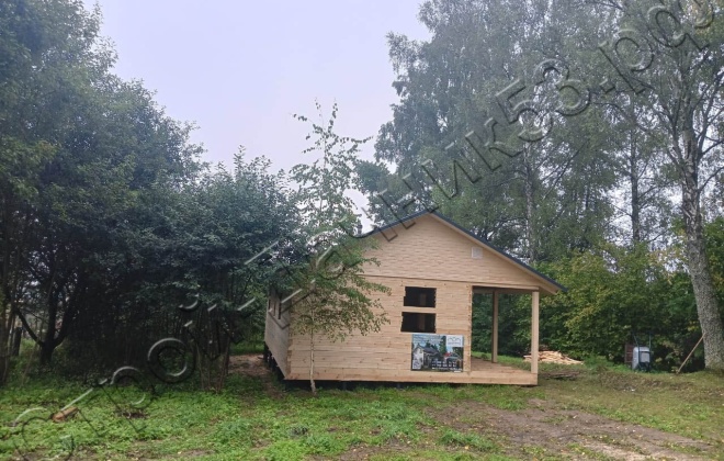 4 Брусовой дом ОД-48, 11x7м, 77 М², Калужская область, Жуковский район, деревня Кутепово (10)